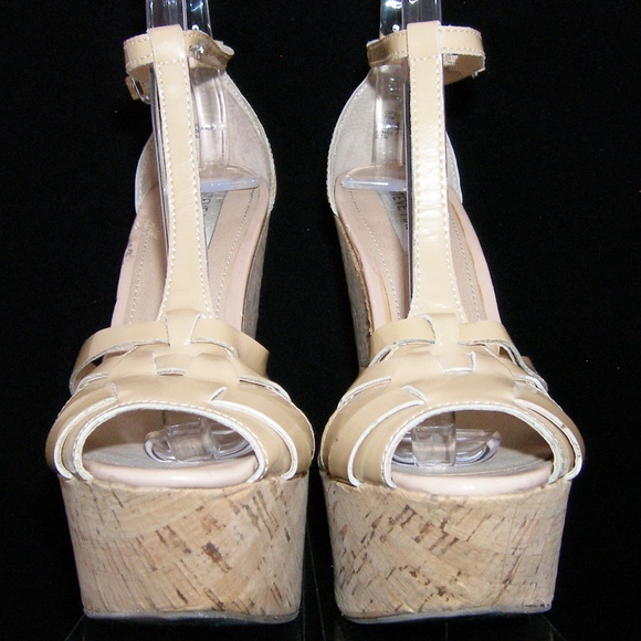 Steve Madden Capeesh t-strap cork wedges 7.5M - Picture 6 of 8